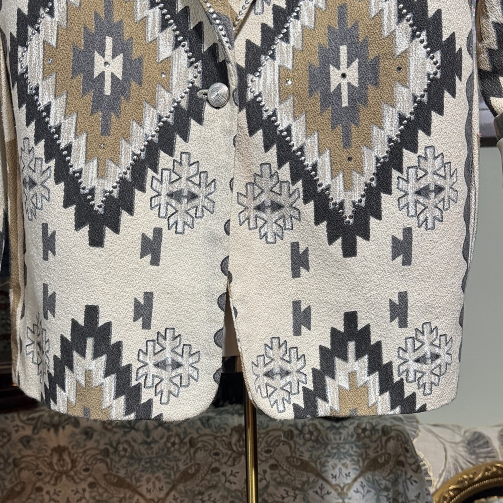 Geometric Pattern Native Aztec Blazer - Picture 7 of 13